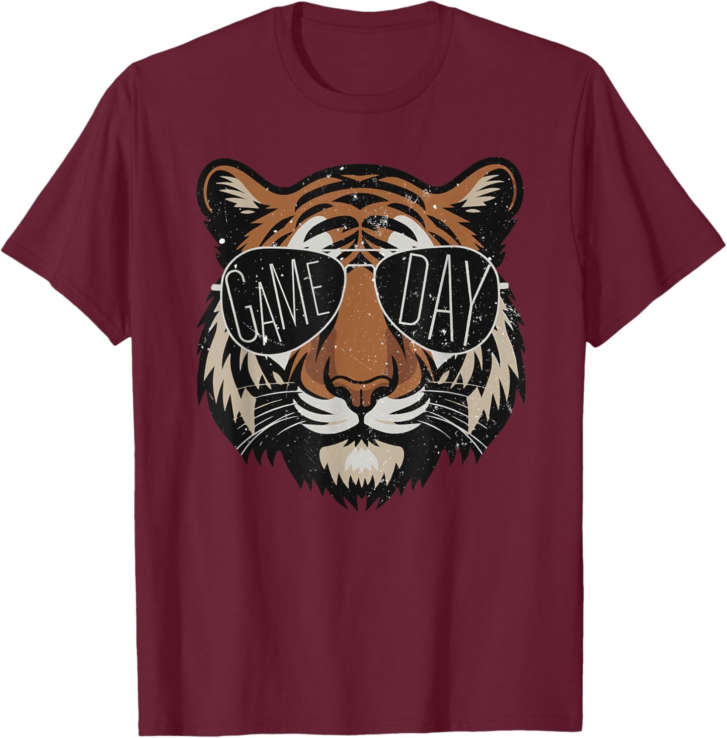 Touchdown American Football Game Day Thanksgiving Tiger Cool T-Shirt - T-Shirt | Maroon
