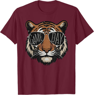 Touchdown American Football Game Day Thanksgiving Tiger Cool T-Shirt - T-Shirt | Maroon