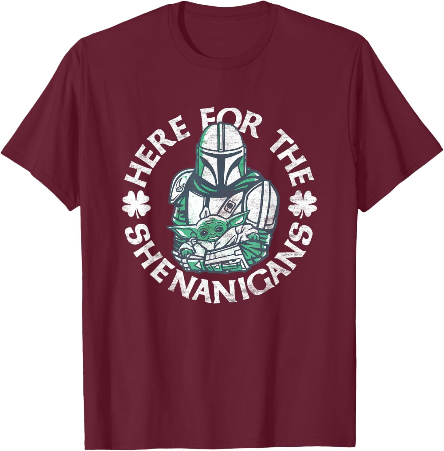 Star Wars The Mandalorian St. Patrick's Day Shenanigans T-Shirt - T-Shirt | Maroon