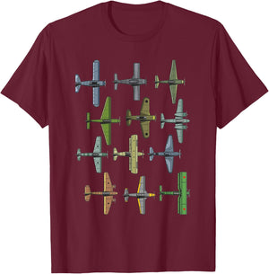 WW2 Planes Warbirds Warplanes T-Shirt - T-Shirt | Maroon