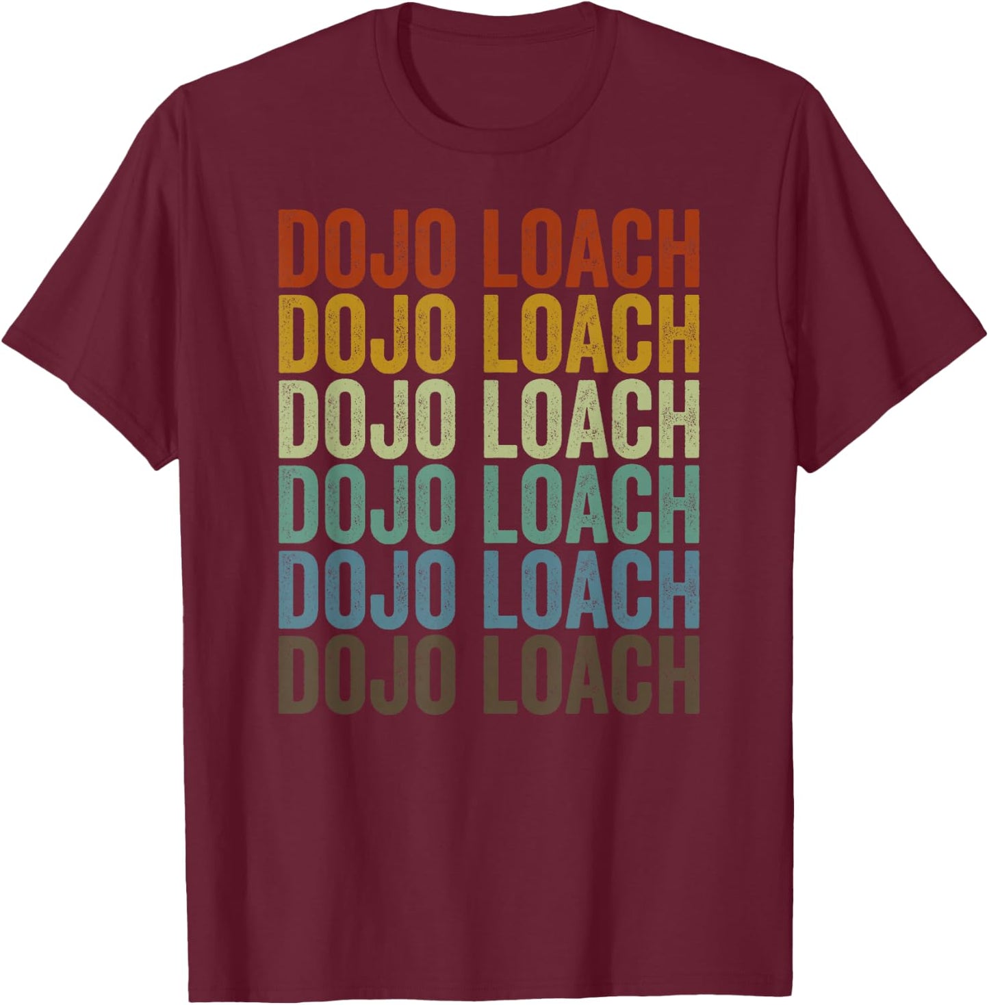 Dojo Loach Fish Retro T-Shirt - T-Shirt | Maroon