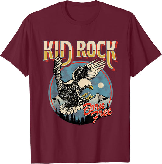 Born Free Eagle T-Shirt - T-Shirt | Maroon
