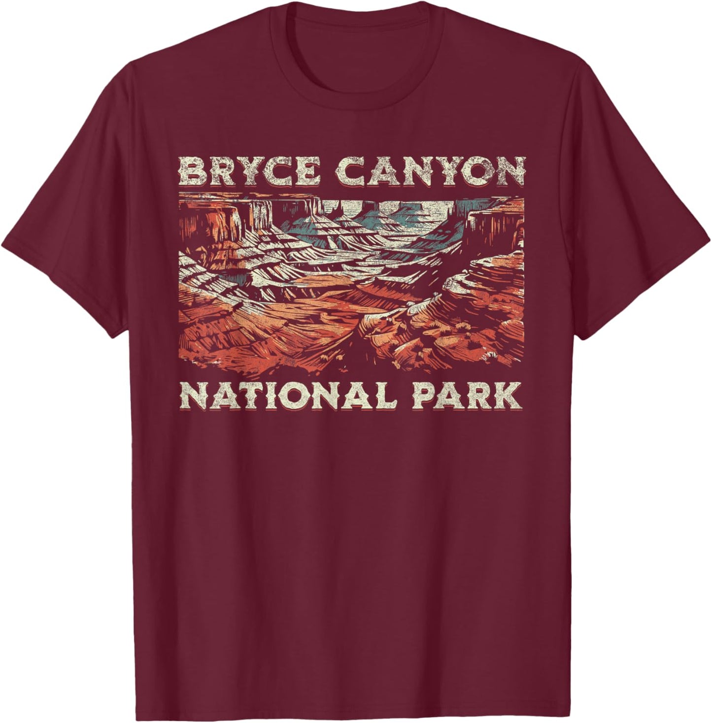 Bryce Canyon National Park , Small, Grey T-Shirt - T-Shirt | Maroon