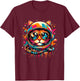 Space Cat Funny Cosmic Astronaut Cat Cute Retro Galaxy Cat Women Kids T-Shirt - T-Shirt | Maroon