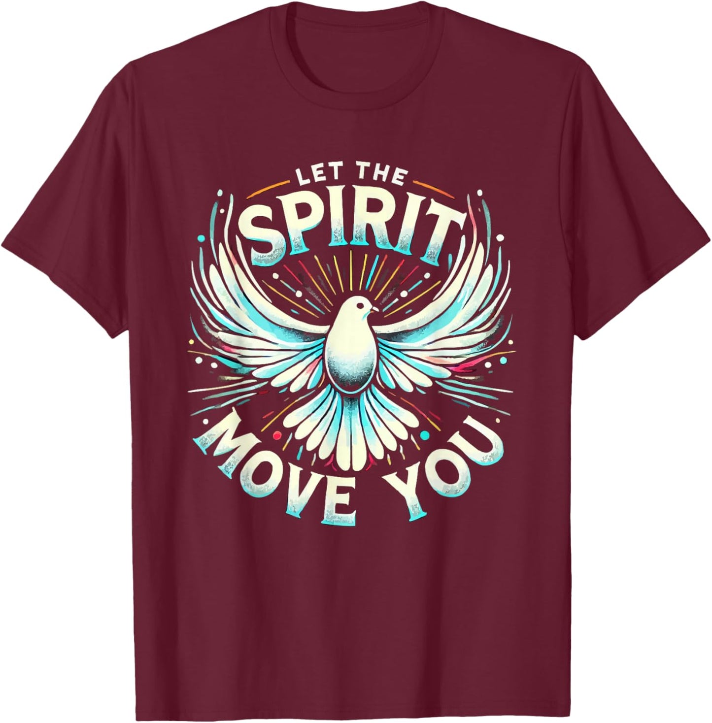 Holy Spirit I Love Jesus Christ Catholic Christian Faith T-Shirt - T-Shirt | Maroon