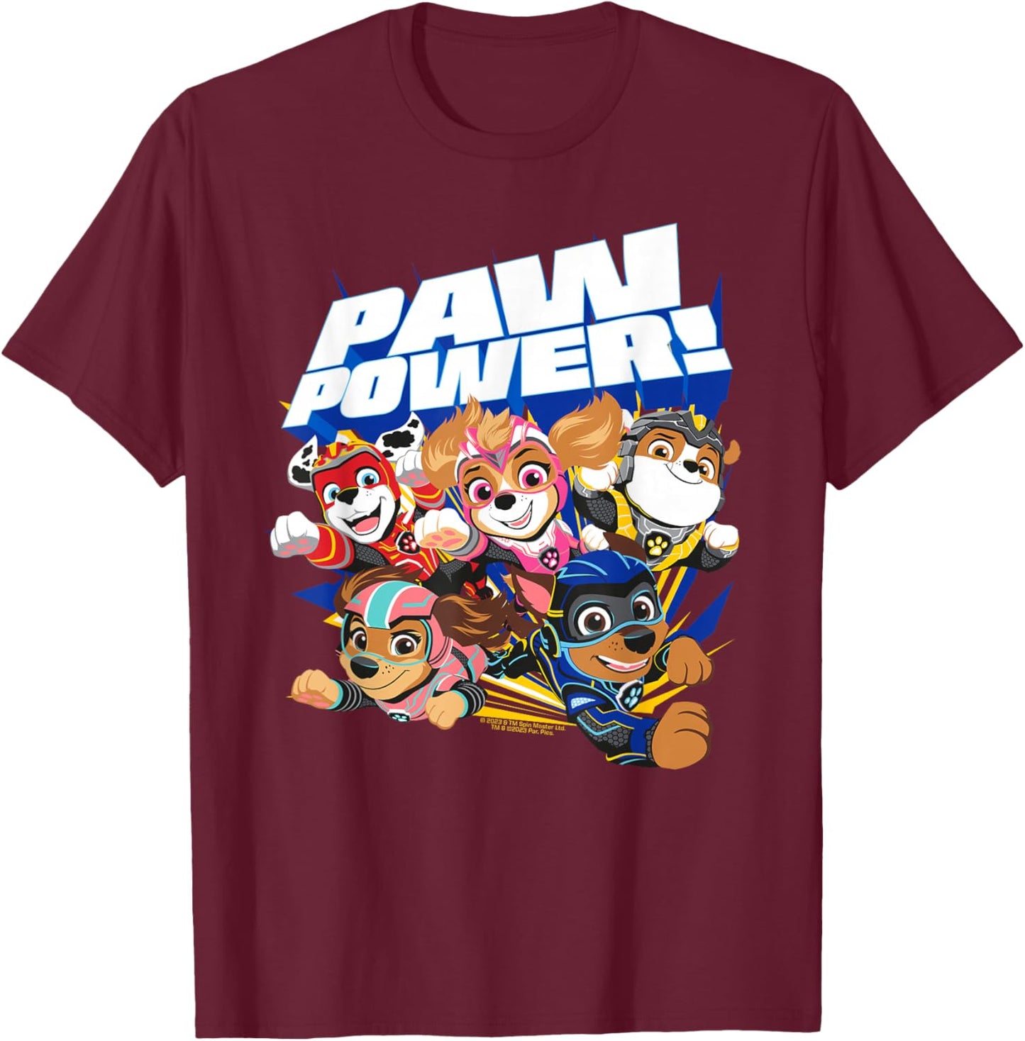 PAW Patrol: The Mighty Movie Paw Power Group T-Shirt - T-Shirt | Maroon