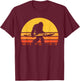 Bigfoot Kayak Gift Apparel Retro Classic Black Small Kayaking T-Shirt - T-Shirt | Maroon