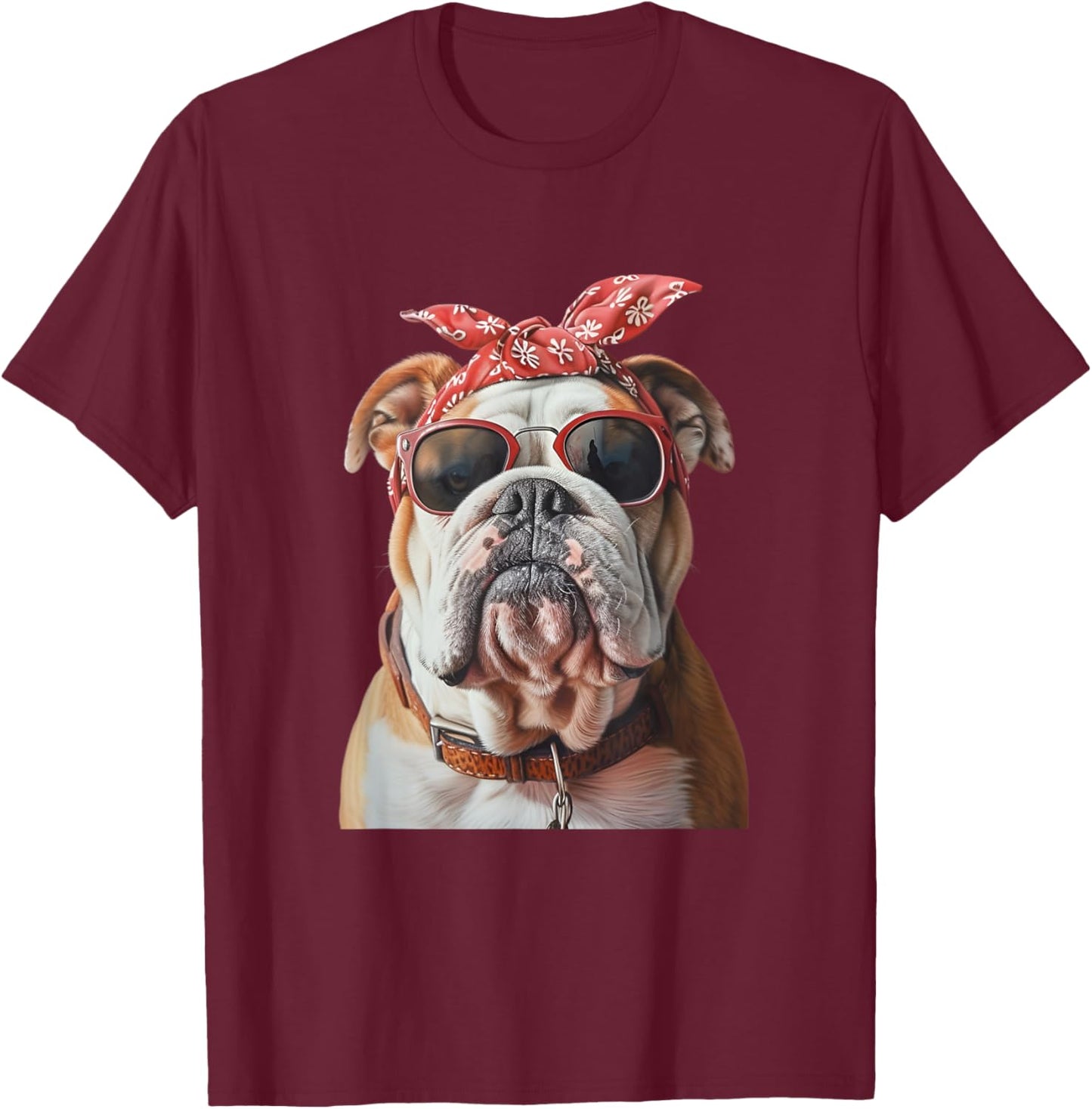 English Bulldog Mom Dad Dog Owner Puppy Women Kids T-Shirt - T-Shirt | Maroon