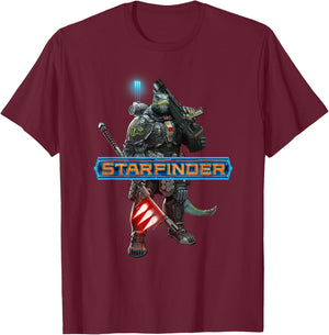 Starfinder: Obozaya the Soldier T-Shirt - T-Shirt | Maroon