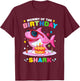 Mommy of the Shark Birthday Mom Matching Family T-Shirt - T-Shirt | Maroon