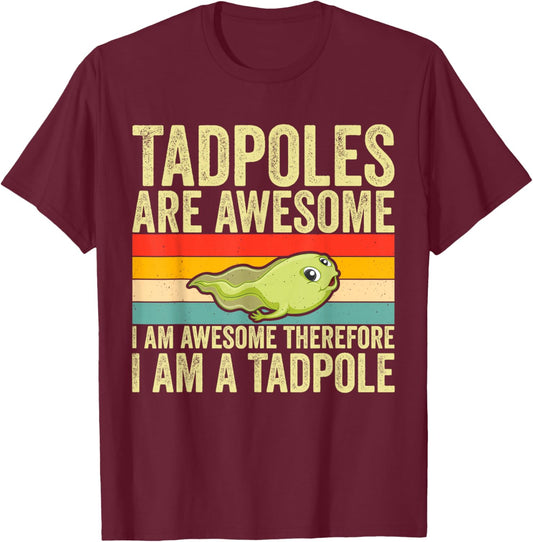 Funny Frog Tadpole Lovers Design Women Kids Tadpole T-Shirt - T-Shirt | Maroon