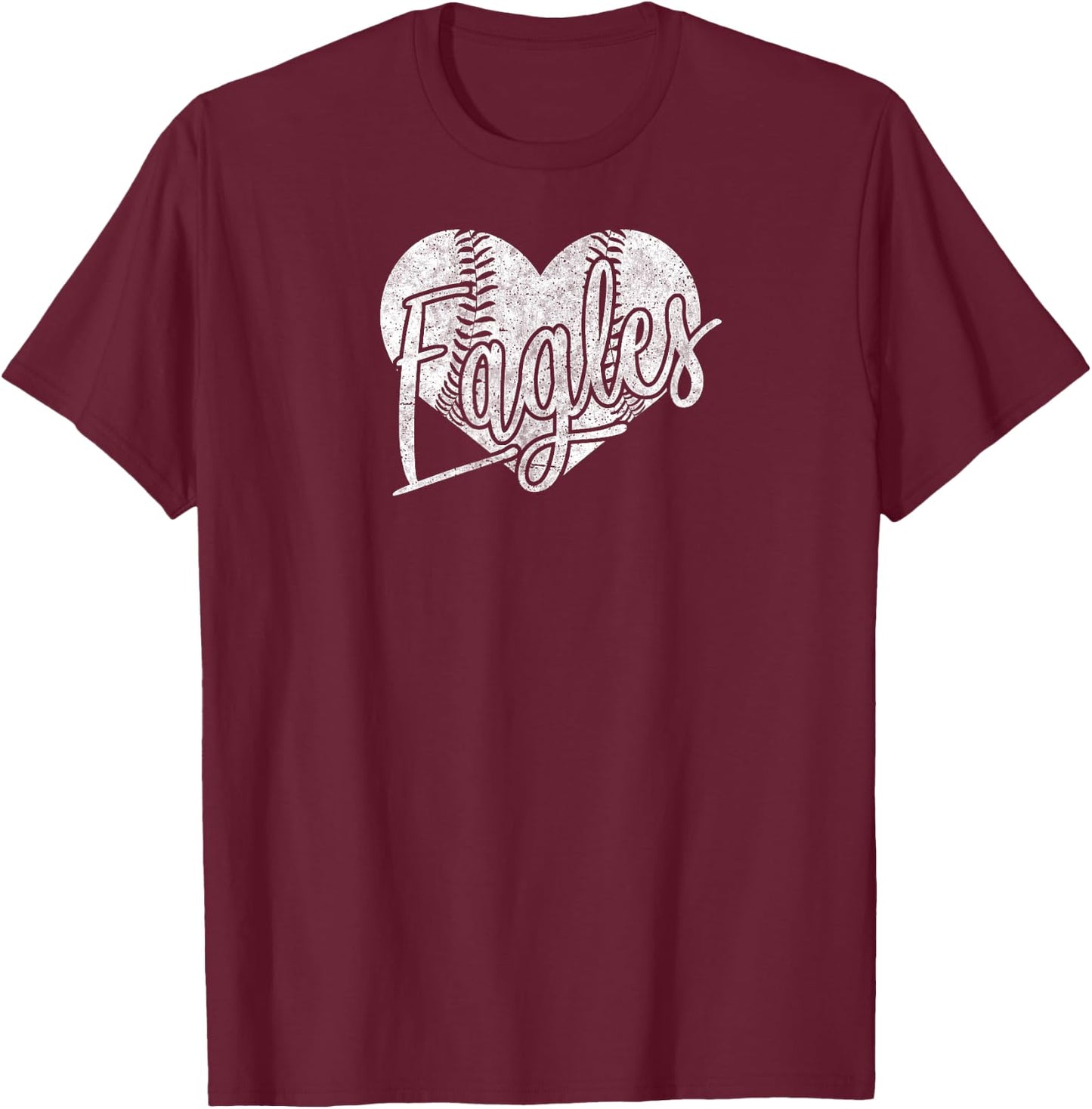 Eagles Baseball Softball Shirt High School Team Mascot Mom G T-Shirt - T-Shirt | Maroon