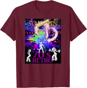 Soul Train_Funky_016_Back Printed T-Shirt - T-Shirt | Maroon