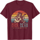 Cute Papa Bear Vintage Father's Day Retro Dad Guitar T-Shirt - T-Shirt | Maroon