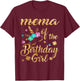 Mema of The Birthday Girl Unicorn Grandma T-Shirt - T-Shirt | Maroon