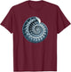 Fibonacci, spiral, shell, snail, phi, symbol, golden ratio T-Shirt - T-Shirt | Maroon