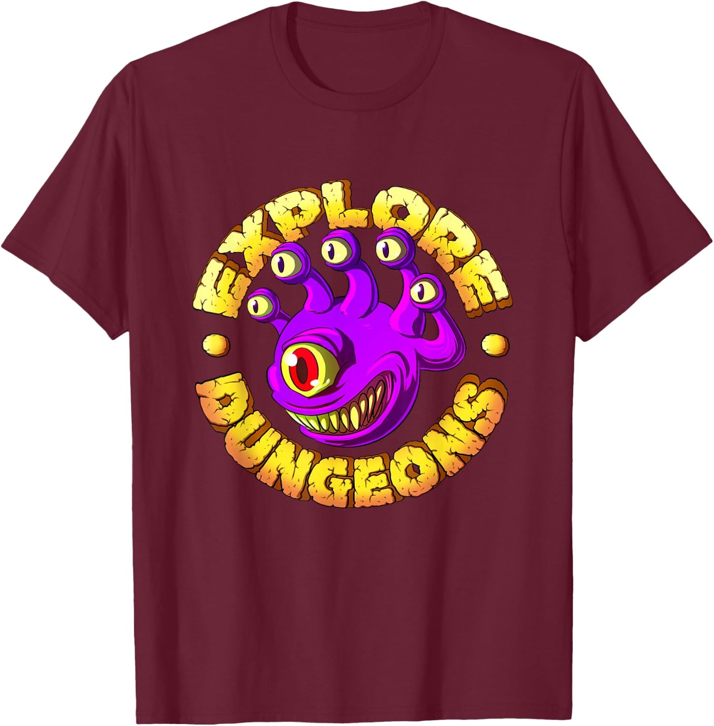 Explore Dungeons - Beholder T-Shirt - T-Shirt | Maroon