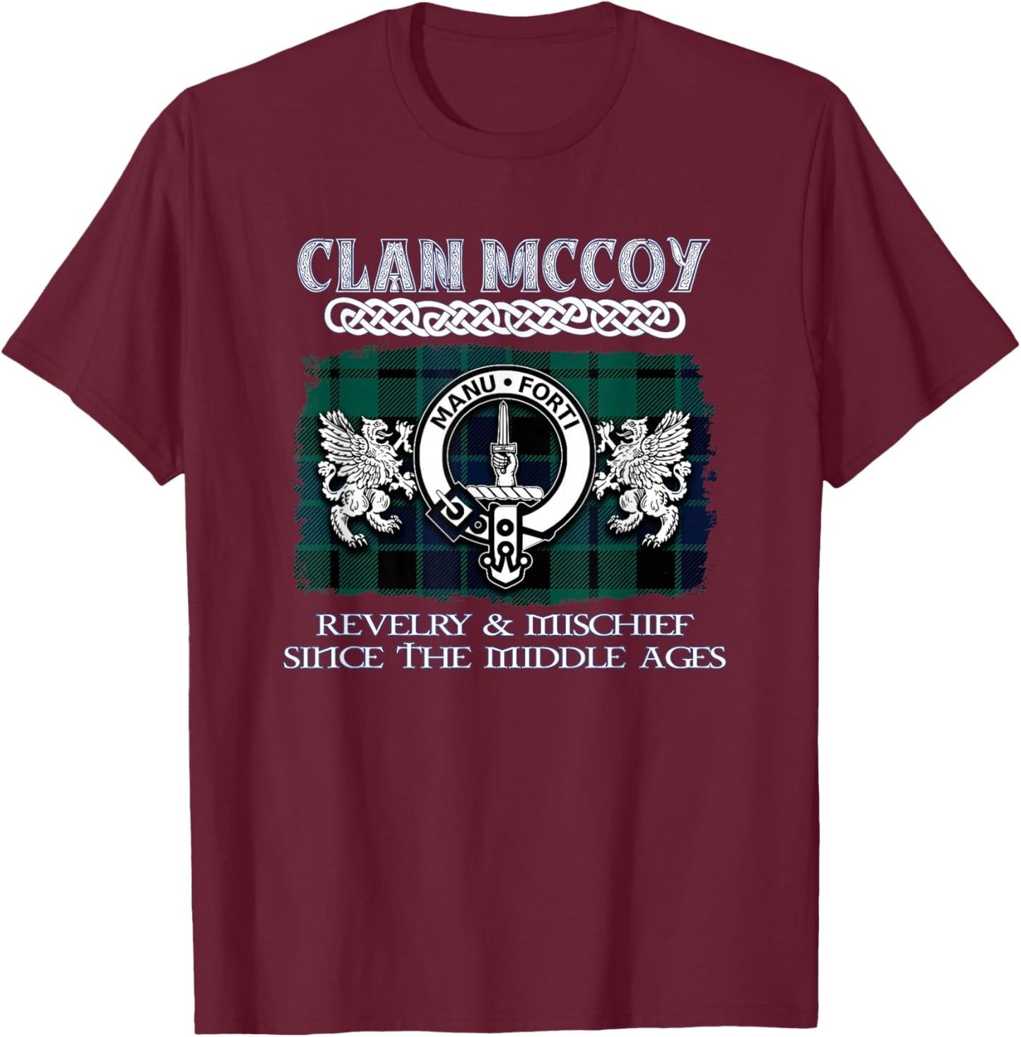 Clan McCoy Scottish McCoy surname T-Shirt - T-Shirt | Maroon