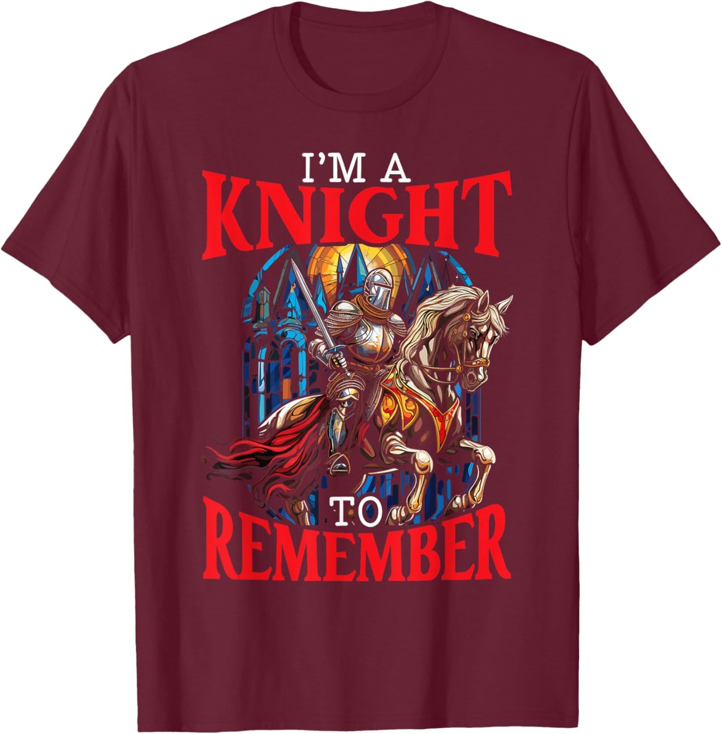 Jousting Medieval Knight Battle Lance Renaissance Joust T-Shirt - T-Shirt | Maroon