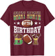 Great Auntie Of The Birthday Boy Football Leopard Game Day T-Shirt - T-Shirt | Maroon