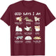 Funny Cat Girls Teens Kids God Says I Am Christian Cat Lover T-Shirt - T-Shirt | Maroon