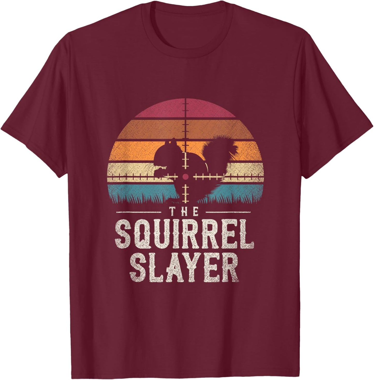 The Squirrel Slayer Squirrel T-Shirt - T-Shirt | Maroon