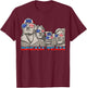Mount Rushmore 4th of July Funny Patriotic Presidents Team T-Shirt - T-Shirt | Maroon