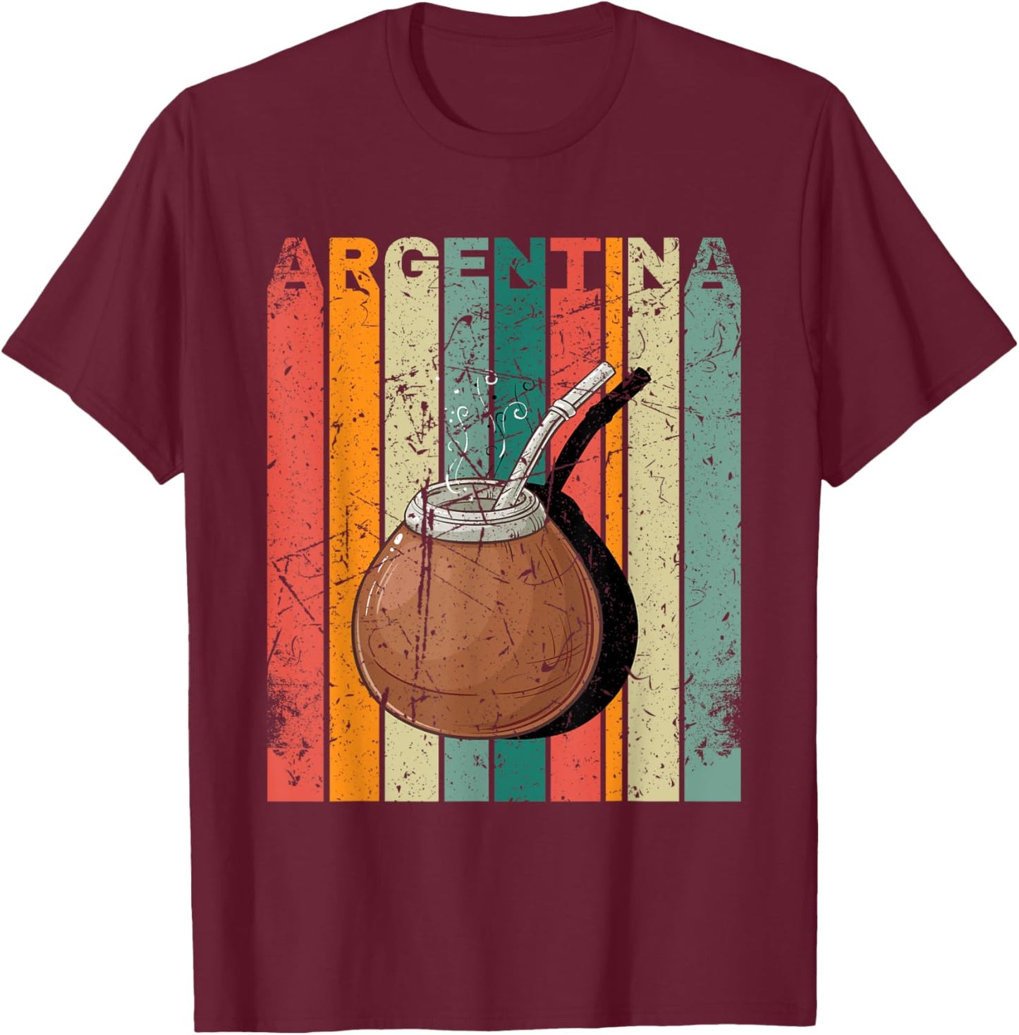 Yerba Mate Argentina Drink for Yerba Mate Lover T-Shirt - T-Shirt | Maroon