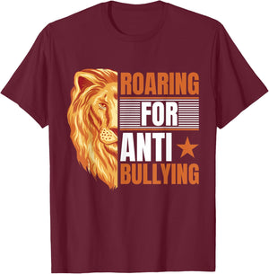 Bullying Prevention | Toddler | Anti Bullying | Lion T-Shirt - T-Shirt | Maroon
