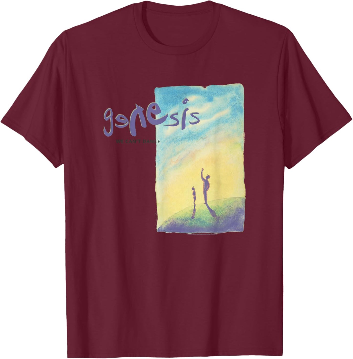 Genesis We Can't Dance Cover T-Shirt - T-Shirt | Maroon