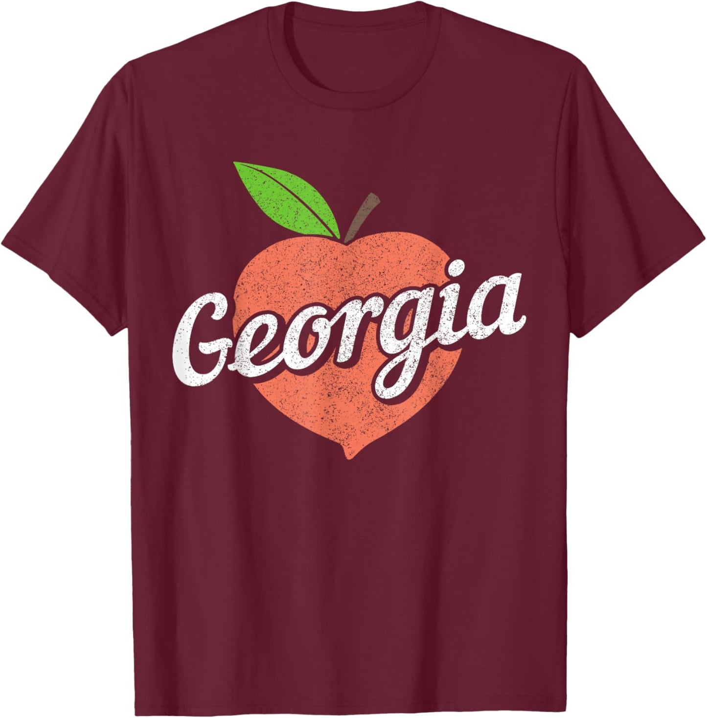 Georgia The Peach State Atlanta Vintage Pride T-Shirt - T-Shirt | Maroon