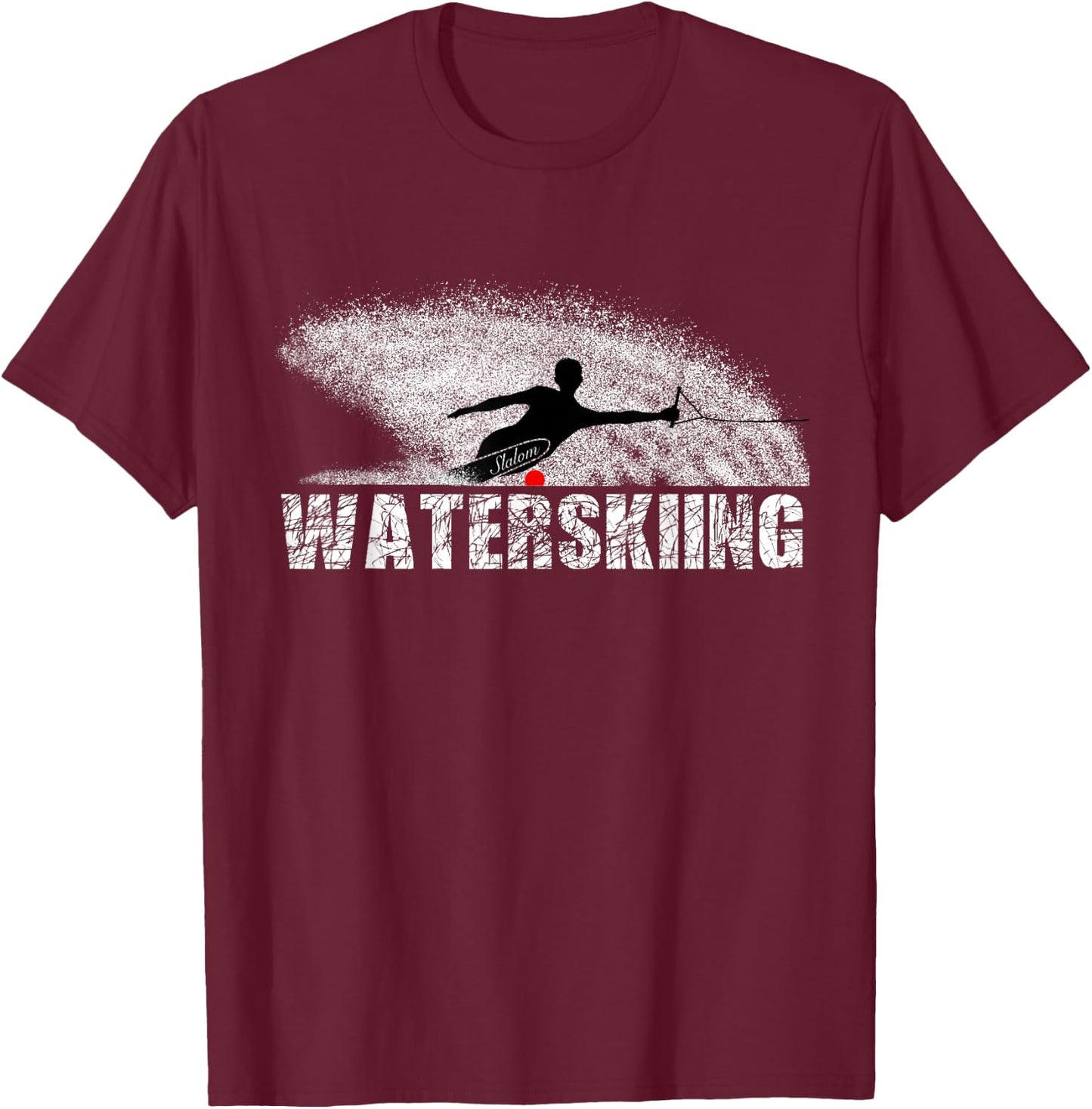 Slalom Water Skier T-Shirt - T-Shirt | Maroon