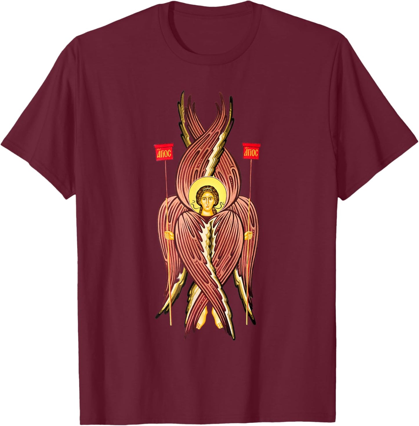 Angel Hierarchy Seraphim T-Shirt - T-Shirt | Maroon