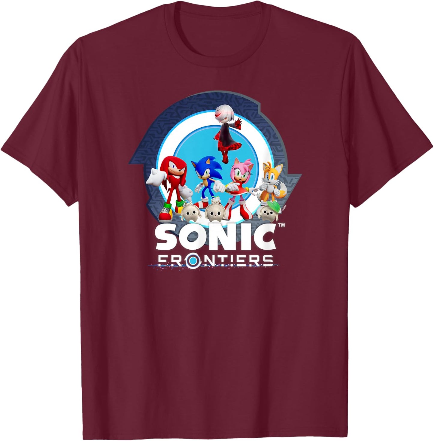 Sonic the Hedgehog, Sonic Frontiers - Team Frontiers T-Shirt - T-Shirt | Maroon