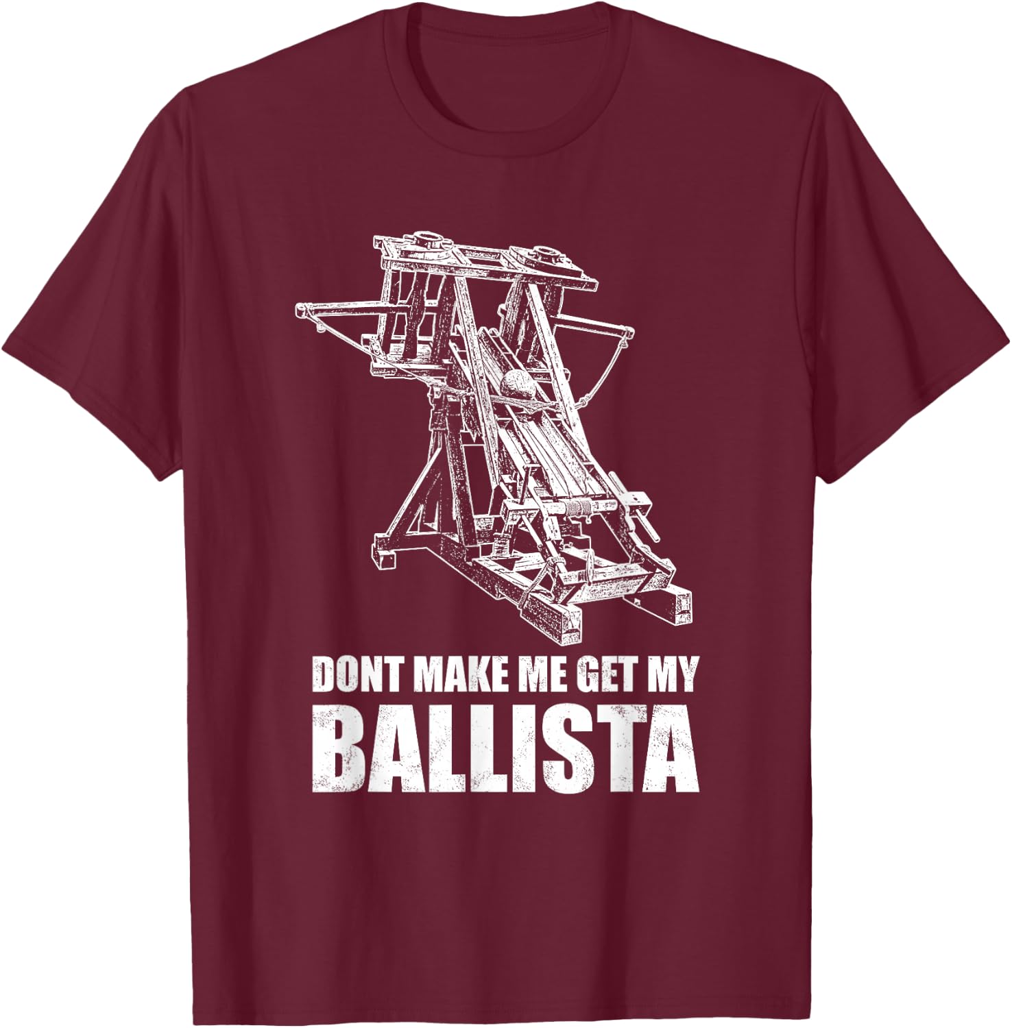 Medieval Ballista T-Shirt - T-Shirt | Maroon