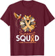 Support Squad Sunflower Hummingbird Uterine Cancer Awareness T-Shirt - T-Shirt | Maroon
