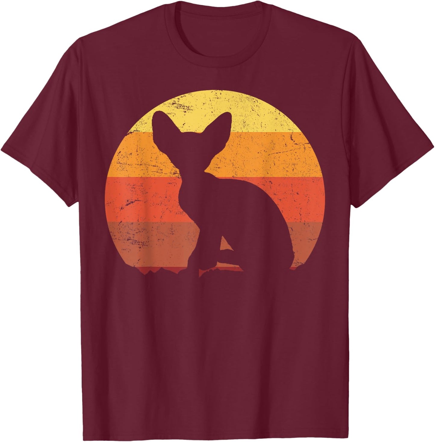 Sphynx Cat T-Shirt - T-Shirt | Maroon