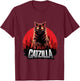 Catzilla Apocalypse Cat – Fierce Feline City Kitten Catzilla T-Shirt - T-Shirt | Maroon