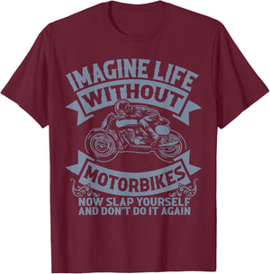 Funny Road-Thrill Rider Biker Life Motorcycle Joke Men Women T-Shirt - T-Shirt | Maroon