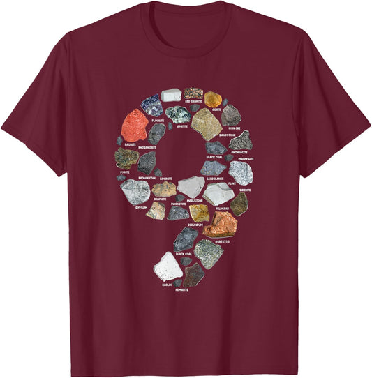 Geology 9 years Old Rock Collecting 9th Birthday T-Shirt - T-Shirt | Maroon