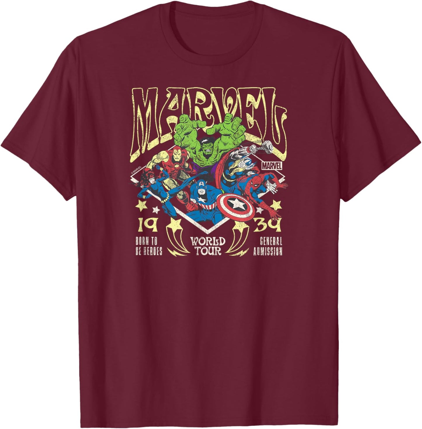 Marvel - Concert T-Shirt - T-Shirt | Maroon