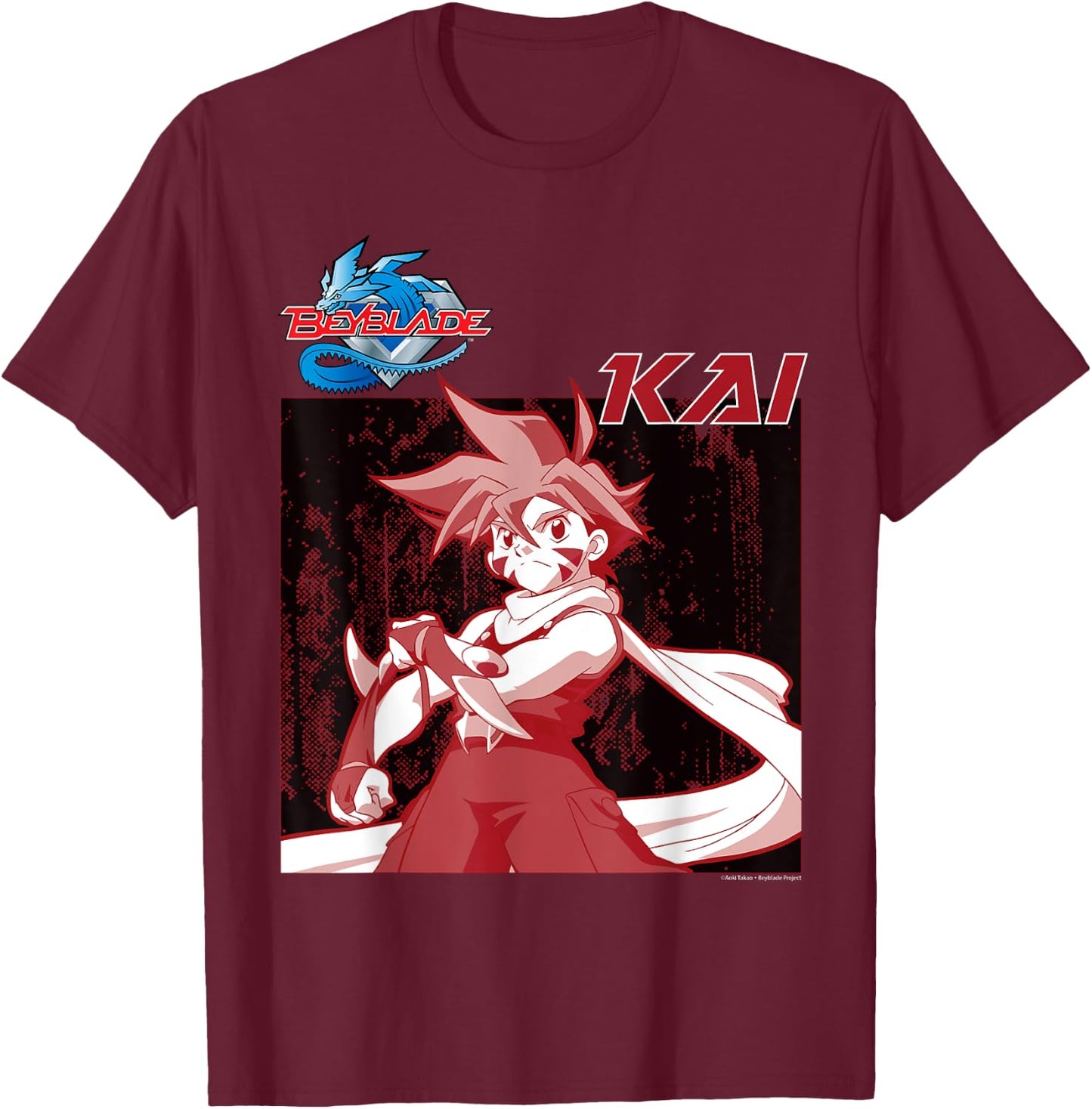 Beyblade Generation 1 Kai T-Shirt - T-Shirt | Maroon
