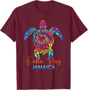 Ocho Rios Jamaica Sea Turtle Family Vacation Summer Beach T-Shirt - T-Shirt | Maroon