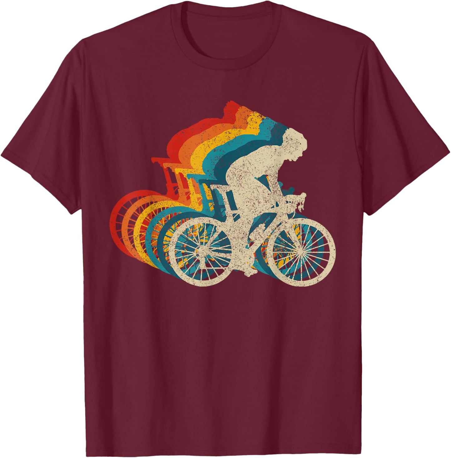 Cycling Vintage Retro Road Bike Road Bike Road Bike Gift T-Shirt - T-Shirt | Maroon