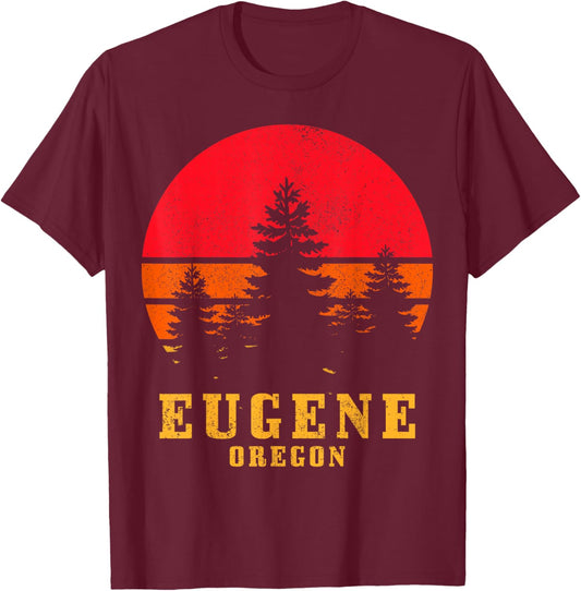 Eugene Oregon Est. 1862 Pride Vintage Emerald T-Shirt - T-Shirt | Maroon