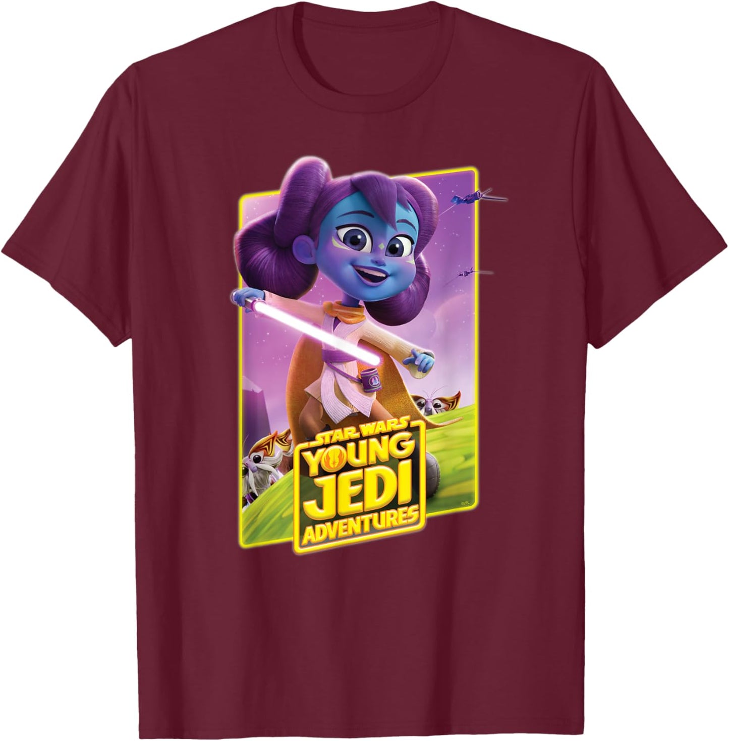 Star Wars Young Jedi Adventures Lys Solay Poster Art T-Shirt - T-Shirt | Maroon