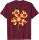 Shamrock Pizza Shirt St Patricks Day Irish Foodie Lover T-Shirt - T-Shirt | Maroon
