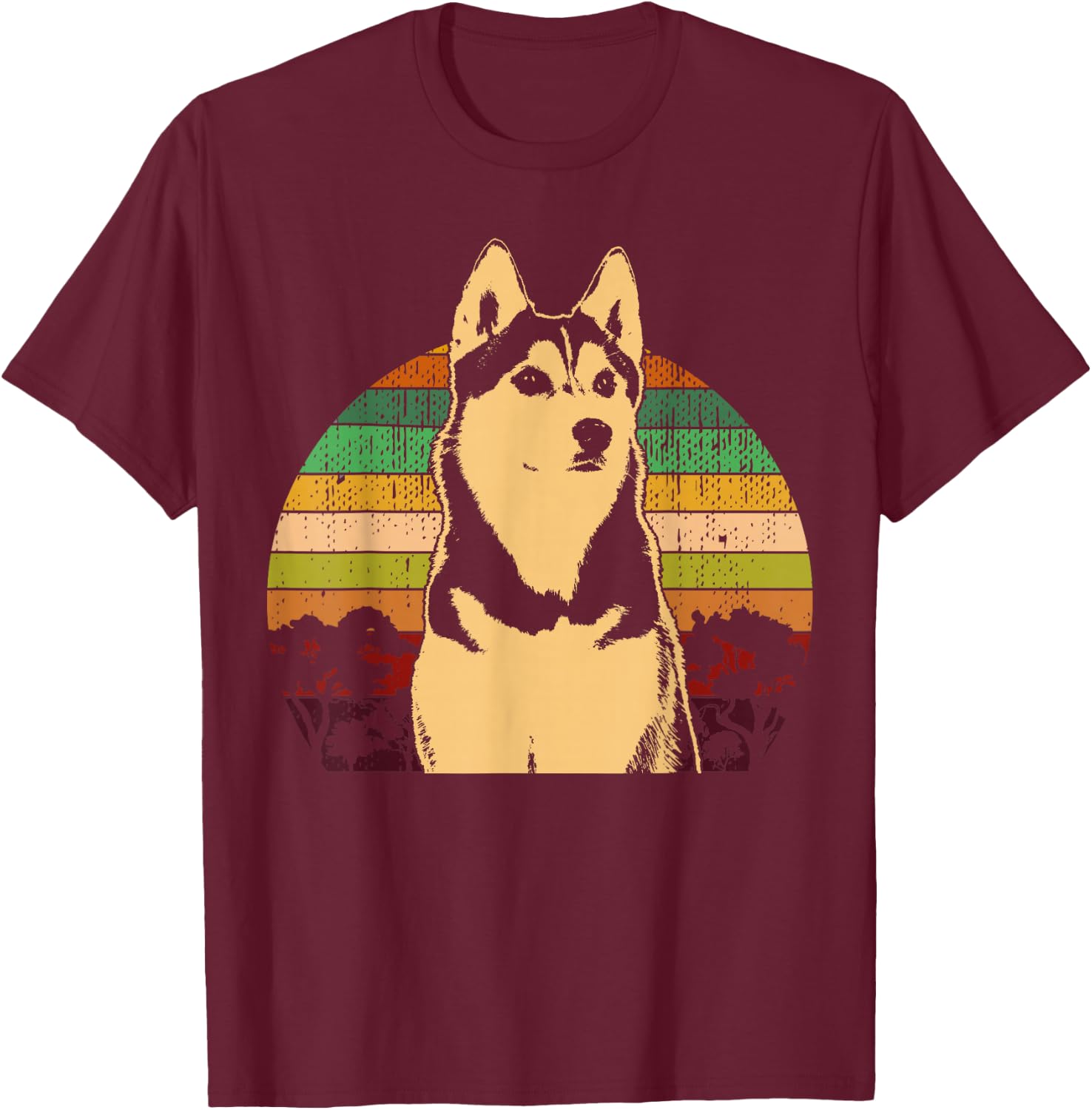 Sled Dog Husky Dog Breed T-Shirt - T-Shirt | Maroon