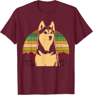 Sled Dog Husky Dog Breed T-Shirt - T-Shirt | Maroon