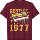 48 Years Birthday Man Humor Gift Vintage 1977 , Black, S T-Shirt - T-Shirt | Maroon